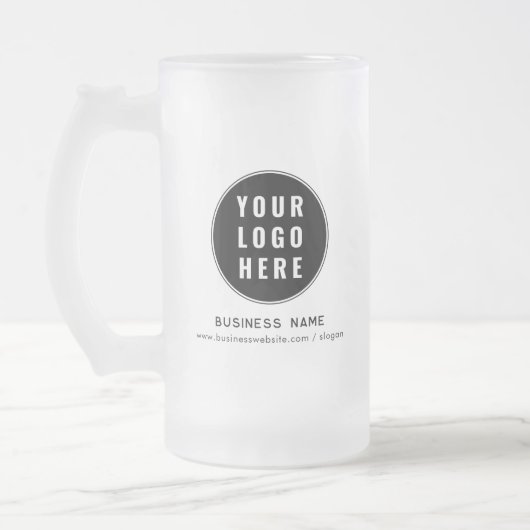 Simple Business Logo Website Custom Promotional Mattglas Bierglas (Links)