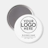 Simple Business Logo Website Modern Magnet (Vorderseite/Rückseite)