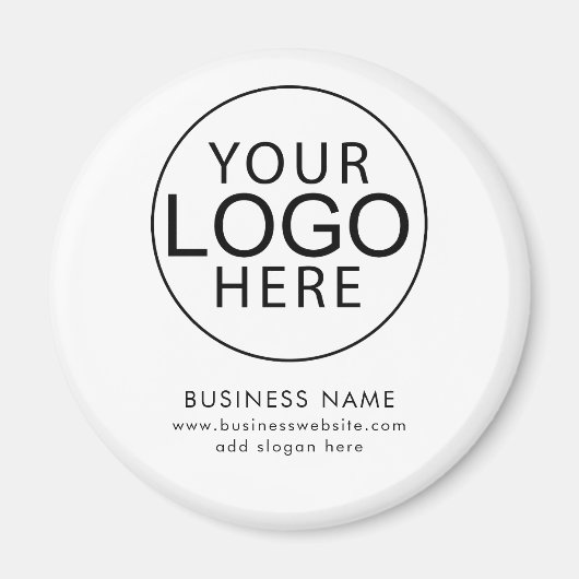 Simple Business Logo Website Modern Magnet (Vorne)