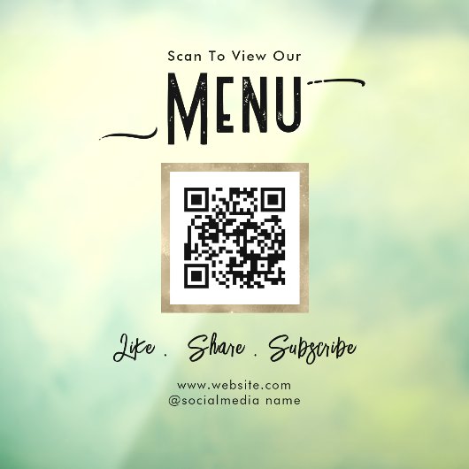 Simple Business Menu Connect  Fensteraufkleber (Blatt 3)