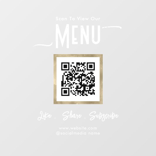 Simple Business Menu Connect  Fensteraufkleber (Blatt)