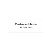 Simple Business Name and Phone Number Template Permastempel (Design)