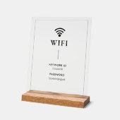 Simple Business Wifi Password and Network Acrylschild (Winkel)