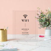 Simple Business  Wifi Password and Network  Acrylschild (Hochzeit)