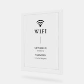 Simple Business  Wifi Password and Network  Acrylschild (Winkel)
