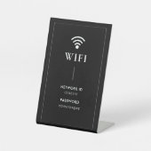 Simple Business Wifi Password and Network Sockelschild (Vorderseite)