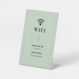 Simple Business  Wifi Password and Network  Sockelschild