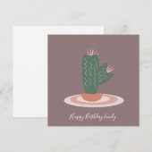 SImple Cactus Spikey Illustration Birthday (Vorne/Hinten)