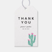 Simple Cactus Wedding Vielen Dank Geschenkanhänger (Vorderseite)