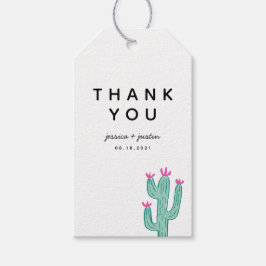 Simple Cactus Wedding Vielen Dank Geschenkanhänger