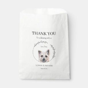 Simple Cairn Terrier Wedding Vielen Dank für Ihre  Geschenktütchen