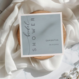 Simple Calligraphy Dusty Blue Brautparty Serviette