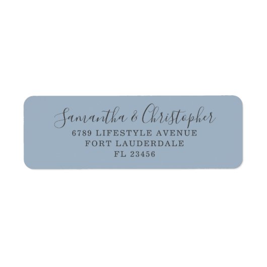 Simple Calligraphy Dusty Blue Wedding (Vorne)