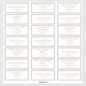 Simple Calligraphy|Gold Guest Address Labels (Blatt)