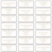 Simple Calligraphy|Gold Guest Address Labels (Vorderseite)