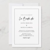 Simple Calligraphy La Boda De Spanish Wedding Einladung (Vorderseite)