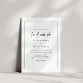 Simple Calligraphy La Boda De Spanish Wedding Einladung