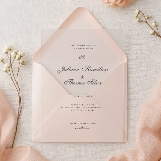 Simple Calligraphy Minimalist Wedding Acryleinladungen