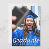 Simple Calligraphy Photo Graduation Annoucement Einladung (Vorderseite)