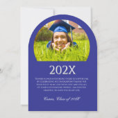 Simple Calligraphy Photo Graduation Thank You Einladung (Rückseite)