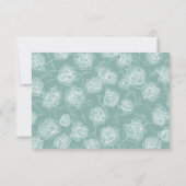 Simple Calligraphy Sage Green Floral Wedding RSVP Karte (Rückseite)