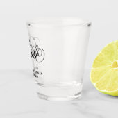 Simple Calligraphy Script Bride Wedding Schnapsglas (Rechts)