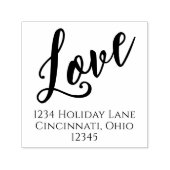 Simple Calligraphy Script Love Return Address Cute Permastempel (Design)