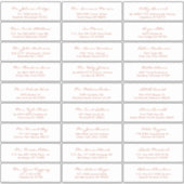 Simple Calligraphy Terracotta Wedding Guest Aufkleber (Vorderseite)