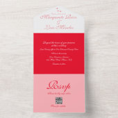 Simple Calligraphy Valentines Wedding All In One Einladung (Innen Boden)