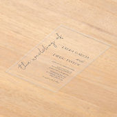 Simple Calligraphy Wedding Acryleinladungen (Ablage )