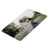 Simple Calligraphy Wedding Foto Save the Date Magnet (Linke Seite)