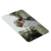 Simple Calligraphy Wedding Foto Save the Date Magnet (Rechte Seite)