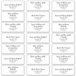 Simple Calligraphy Wedding Guest Address Labels