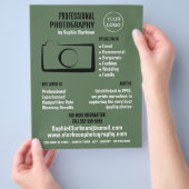 Simple Camera Icon, Photographer, Photography Hire Flyer (Hand)