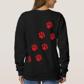 Simple Cat Mom and Cat Paw Mothers Day Sweatshirt (Rückseite)