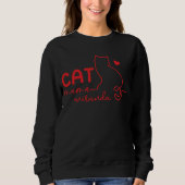 Simple Cat Mom and Cat Paw Mothers Day Sweatshirt (Vorderseite)