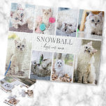 Simple Cat Pet Photo Collage Puzzle<br><div class="desc">Personalized "Best Cat Ever" Jigsaw Puzzle with Photo. This simple and elegant jigsaw puzzle is a beautiful way to showcase cherished memories of your beloved pet. The design features space for a photo of your cat, with room for their name on the first line and "Best Cat Ever" on the...</div>