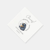 Simple Cavalier Dog Wedding Cocktail Napkins Serviette (Ecke)
