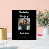 Simple Celebration of Life Funeral Memorial Photo Acrylschild (Hochzeit)