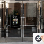 Simple Celebration of Life Funeral Memorial Photo Fensteraufkleber (Büro Tür)