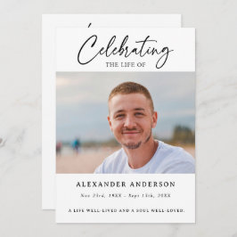 Simple Celebration of Life Funeral Photo Memorial Programm