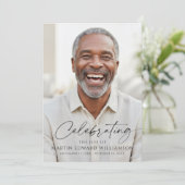 Simple Celebration of Life Photo Funeral Program Programm (Stehend Vorderseite)