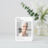 Simple Celebration of Life Photo Prayer Card Visitenkarte (Stehend Vorderseite)