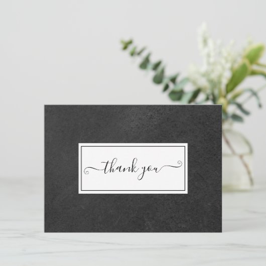 Simple Chalkboard Script Dankeskarte (Stehend Vorderseite)