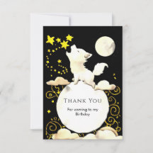 Simple Charm Wolf Birthday