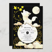 Simple Charm Wolf Birthday Einladung (Vorne/Hinten)