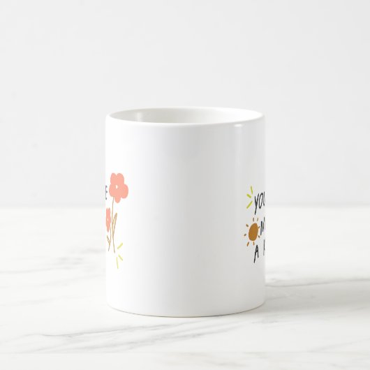 Simple Charming Playful Handwritten Cheerfull Sun Kaffeetasse (Mittel)