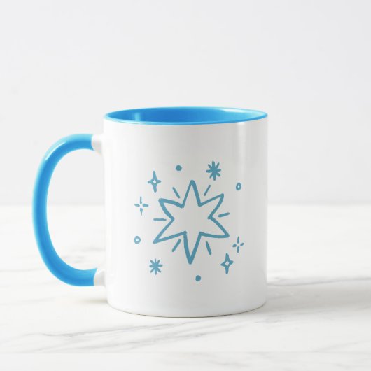 Simple Charming Stars Theme Starburst Sparkles Tasse (Links)