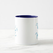 Simple Cheerfull One of a Kind Soft Teal Blue  Tasse (Zentrum)