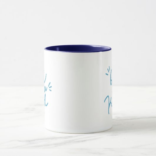 Simple Cheerfull One of a Kind Soft Teal Blue Tasse (Zentrum)